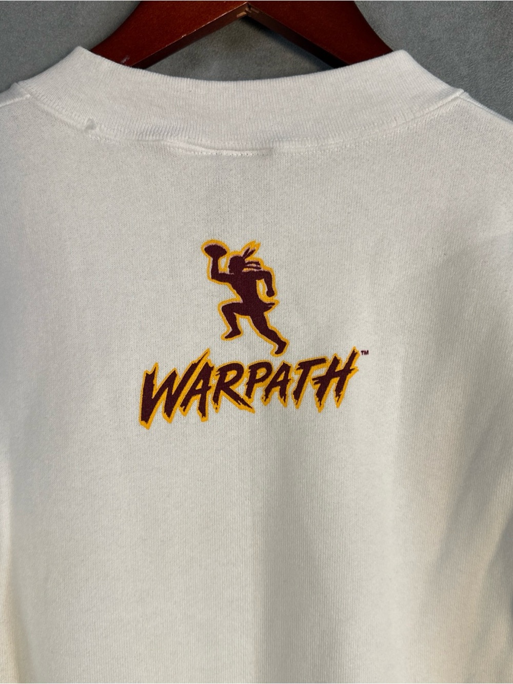 Vintage 90s Washington Redskins Warpath Sweatshirt USA Oneita Mens XL White - Picture 6 of 7